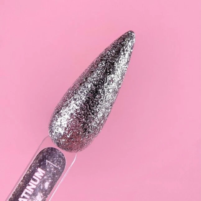 Glitter voor nagels Platinum Gel №1
