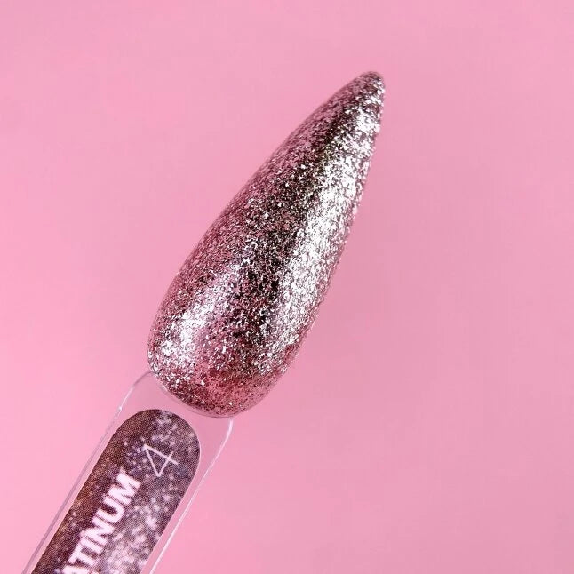 Glitter voor nagels Platinum Gel №4