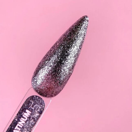 Glitter voor nagels Platinum Gel №5