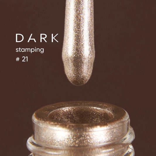 DARK Stamping polish №21 white gold metallic