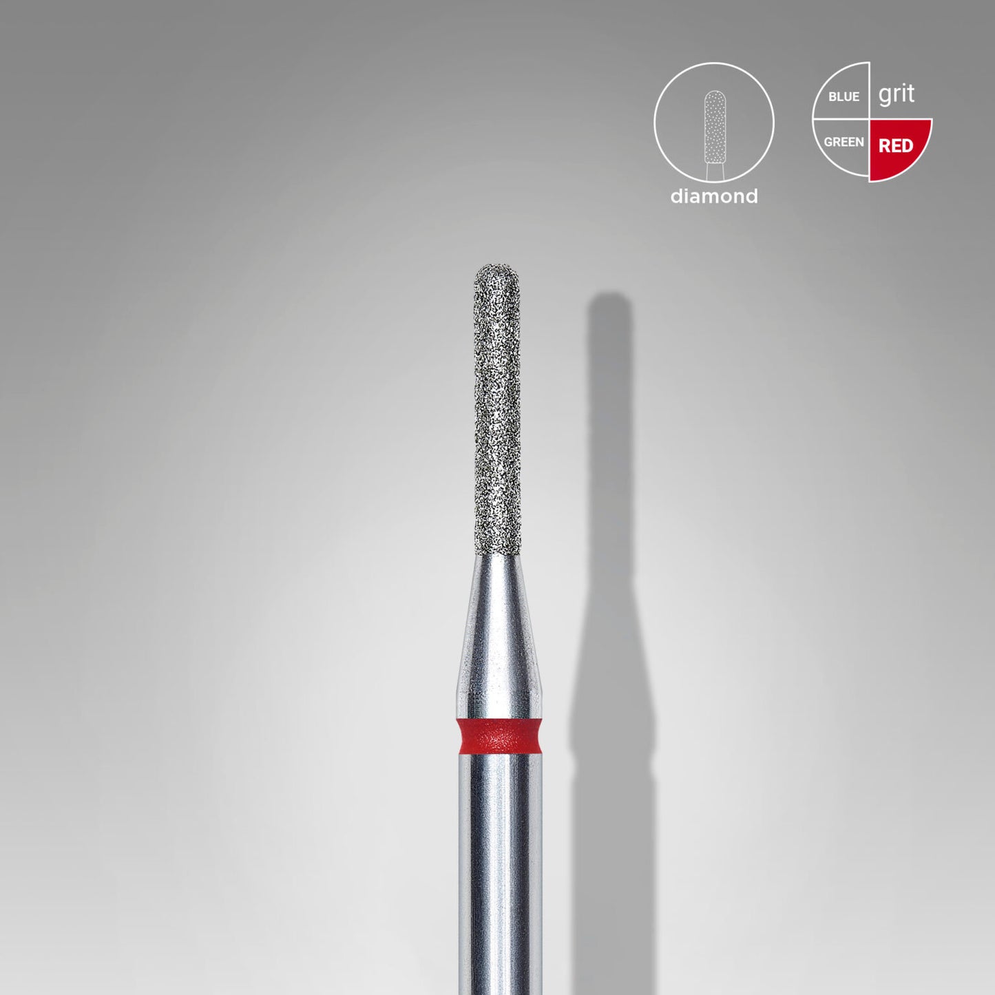 Staleks Diamant nagelboor afgerond cilinder rood EXPERT kopdiameter 1,4 mm / werkend deel 8 mm