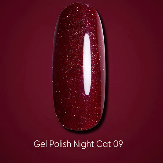 Dark gel polish Night Cat 09