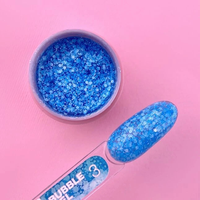 Glitter voor nagels Bubble Gel №3