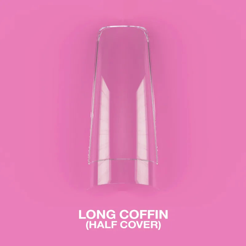 Gel Tips Coffin Long (Half Cover)
