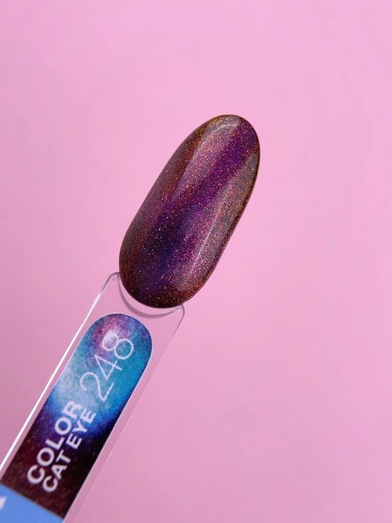 Гель-лак цвет кошачий глаз № 248