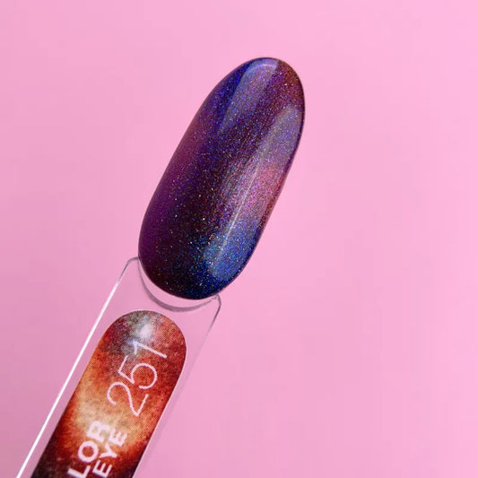 Гель-лак цветной кошачий глаз № 250