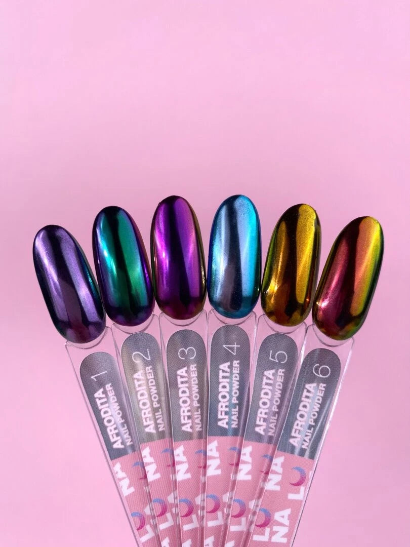 Lunamoon Afrodita Nail Powder Set 6pcs