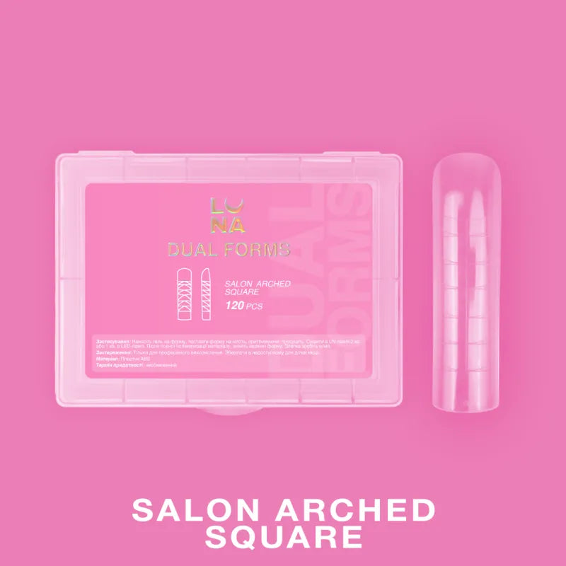 Lunamoon Dual Nail Forms Salon Arched Square
