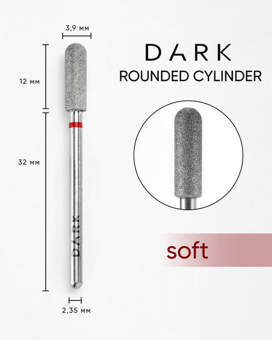 DARK Diamond Bit 11918 3.9x12mm Rounded Cylinder Red/Soft