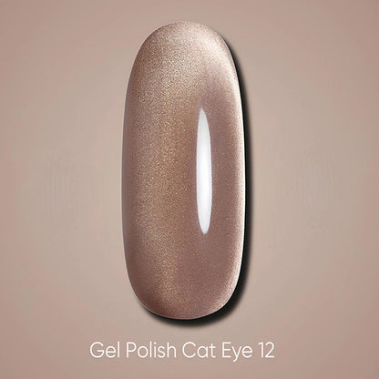 Dark gel polish Cat Eye 12