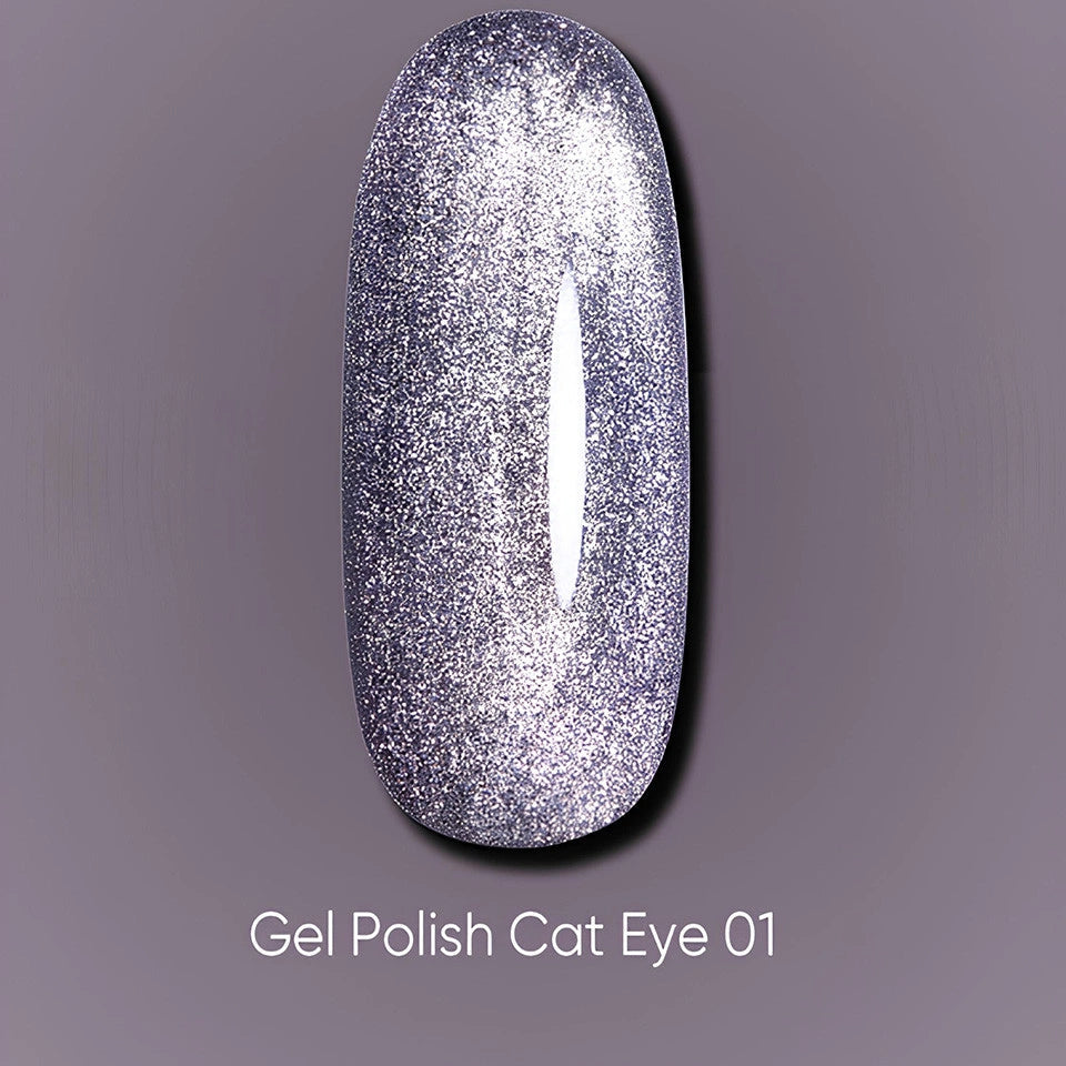 Donkere gelnagellak Cat Eye 23