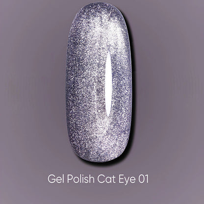 Donkere gelnagellak Cat Eye 23
