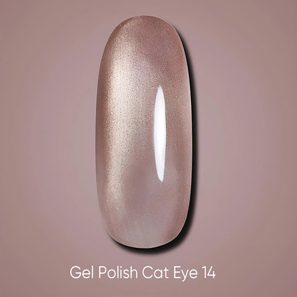 Dark gel polish Cat Eye 14