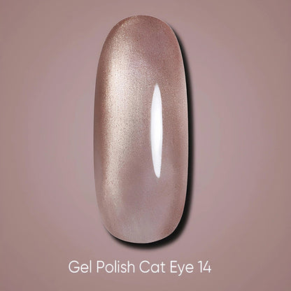 Dark gel polish Cat Eye 14