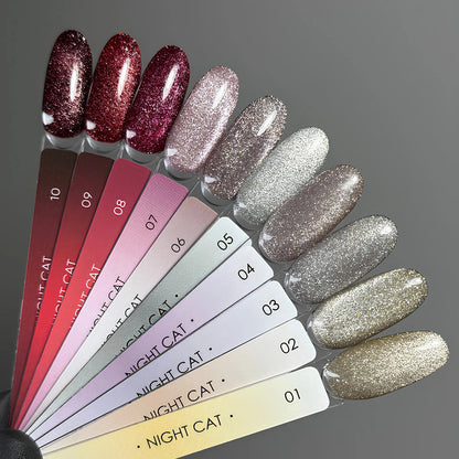 Dark gel polish Night Cat 10