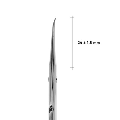 Professional cuticle scissors with hook for left-handed users STALEKS EXPERT 13 TYPE 3