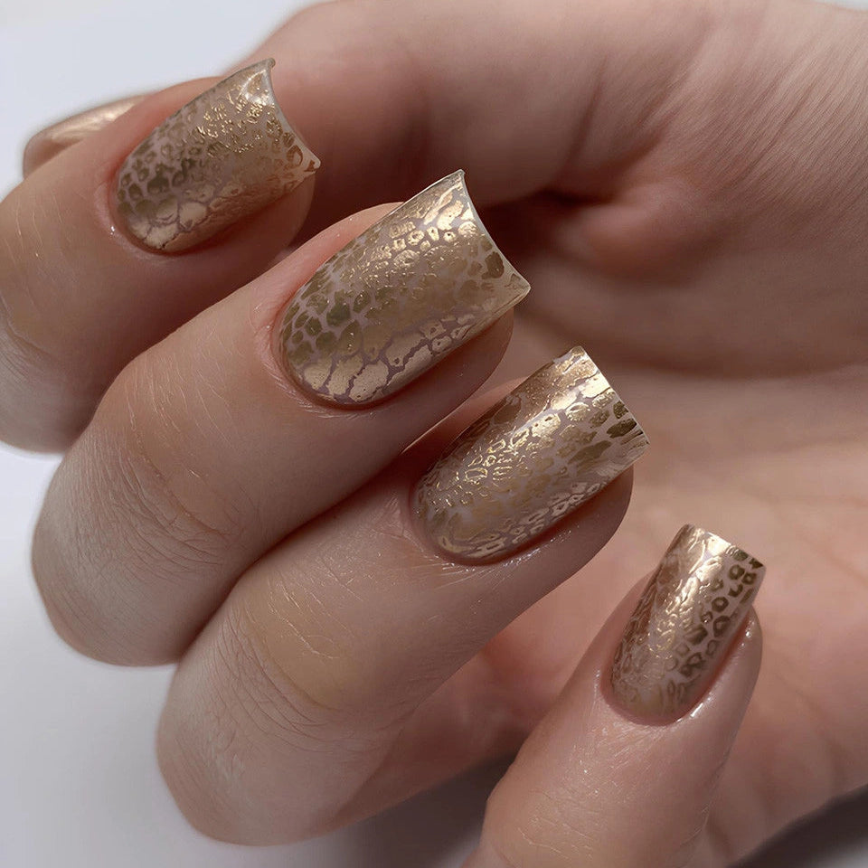 DARK Stamping polish №21 white gold metallic