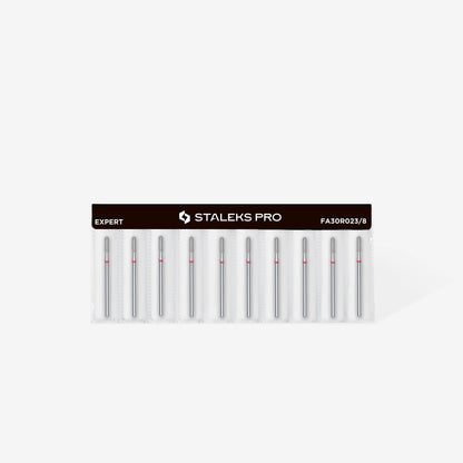 Staleks Diamant nagelboor afgerond cilinder rood EXPERT kopdiameter 1,4 mm / werkend deel 8 mm