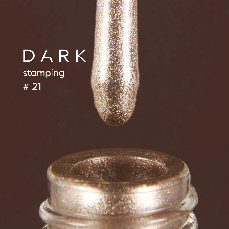 DARK Stamping polish №21 white gold metallic