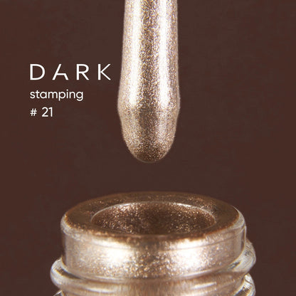 DARK Stamping polish №21 white gold metallic