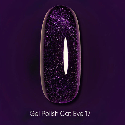 Dark gel polish Cat Eye 17