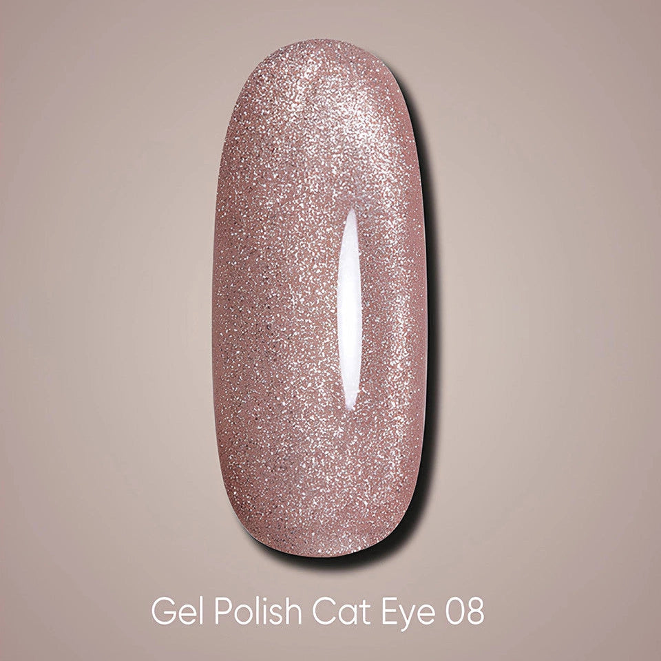 Dark gel polish Cat Eye 08