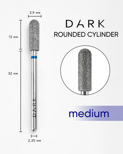 DARK Diamond Bit 11919 3.9x12mm Rounded Cylinder Blue/Medium