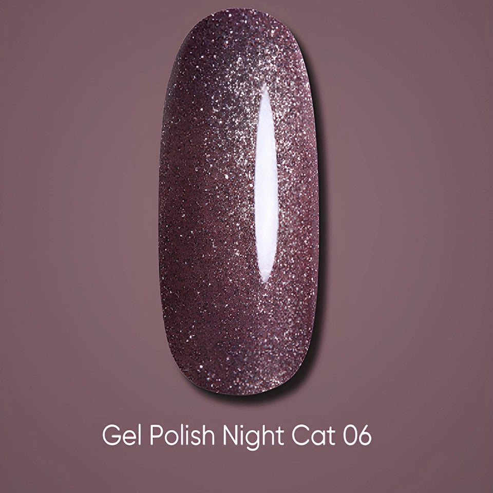 Dark gel polish Night Cat 06
