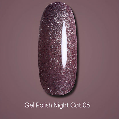 Dark gel polish Night Cat 06