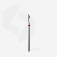 Diamond Nail Drill Bit Drop Red EXPERT Head Diameter 2,3 Mm / Working Part 5 Mm