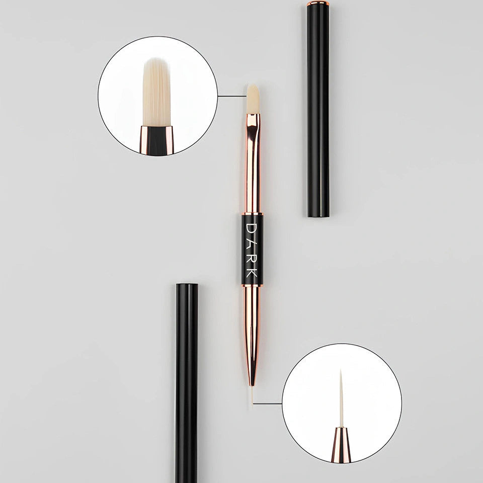 ТЕМНЫЙ Двусторонняя кисть (подводка 10 мм, гель 12 мм)