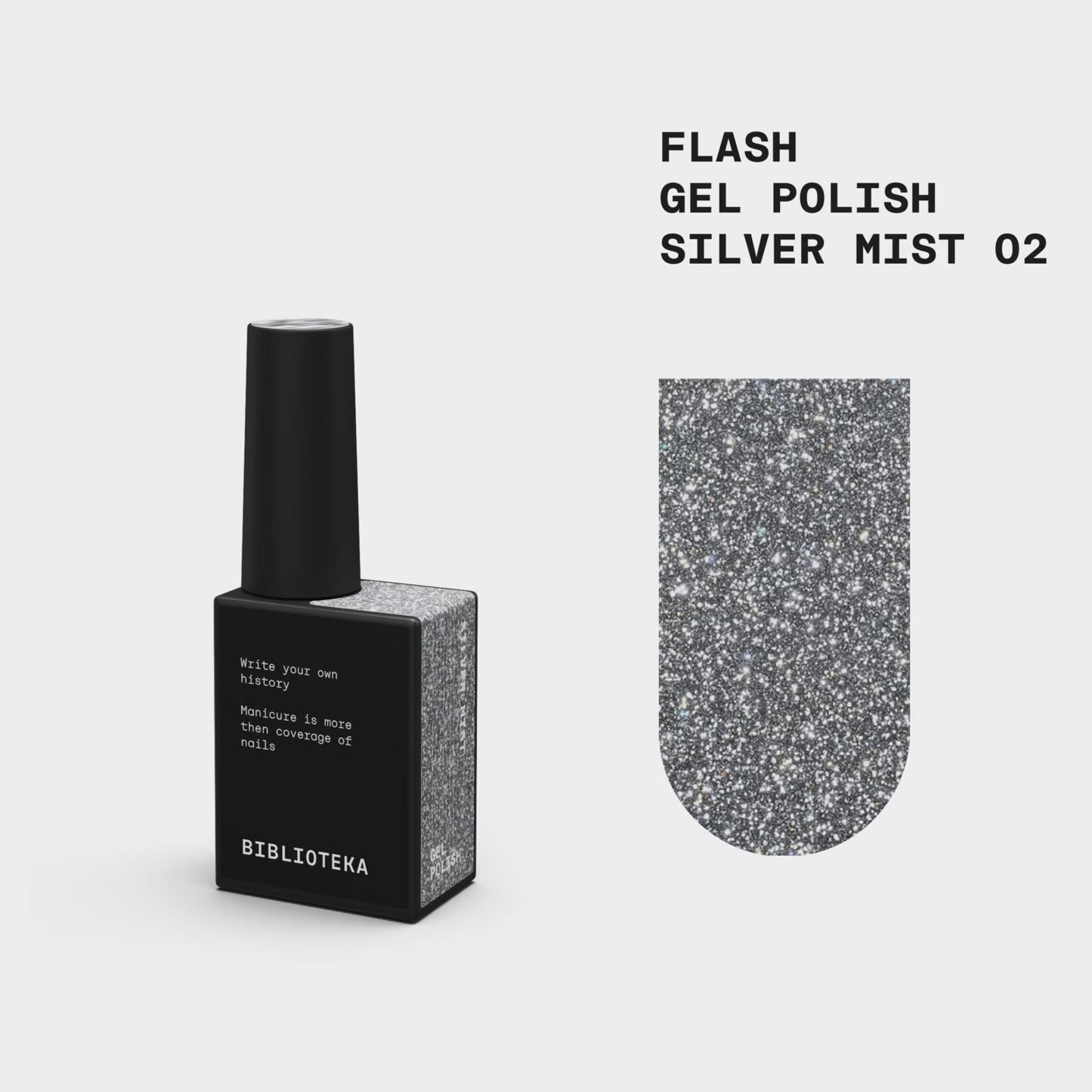 BIBLIOTEKA Flash Gel Polish № 02 - Silver Mist