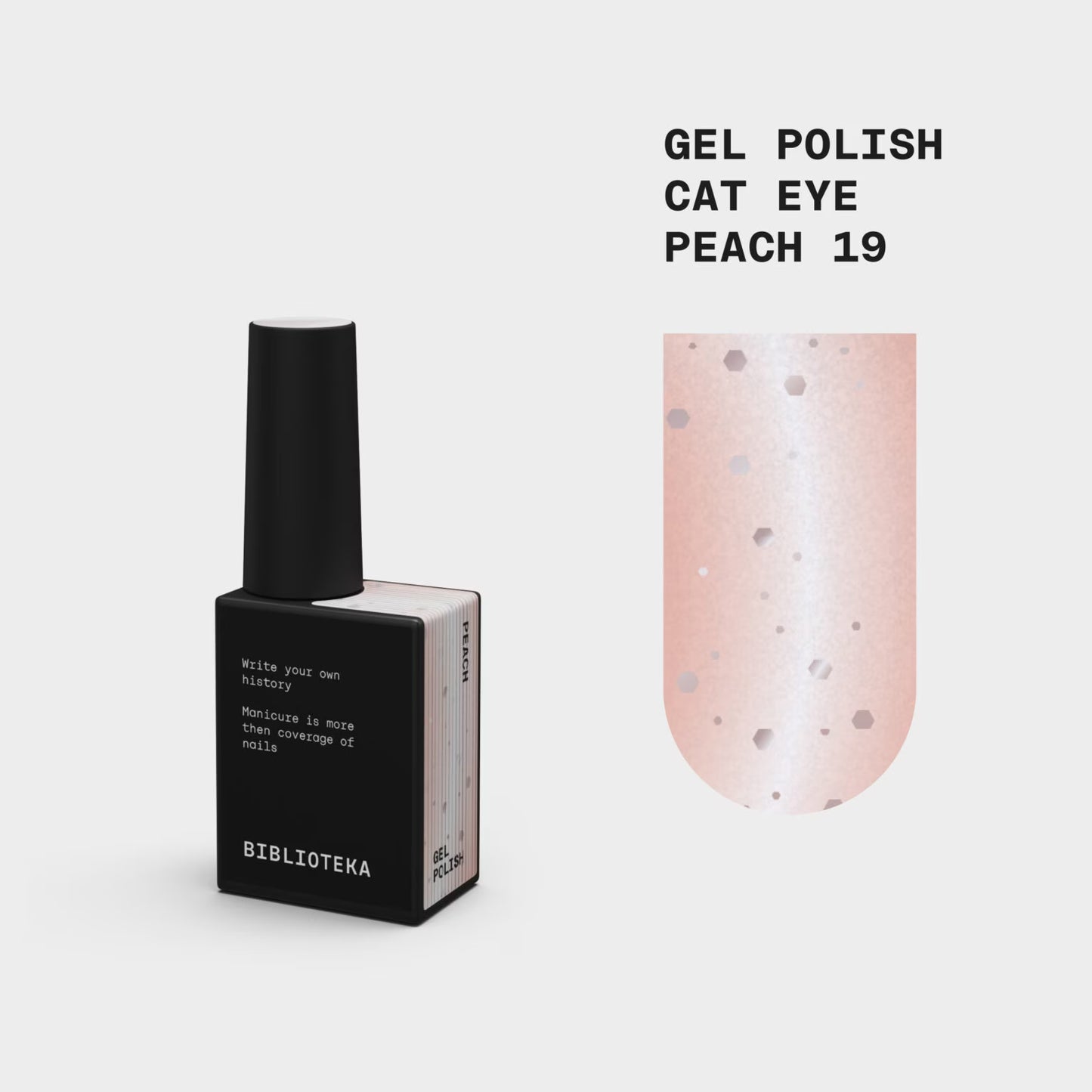 BIBLIOTEKA Gel Polish Cat Eye № 19 Peach