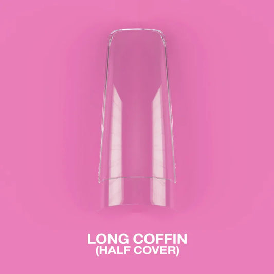 Gel Tips Coffin Long (Half Cover)